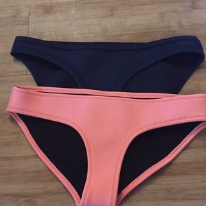 Two bathing suit bottoms